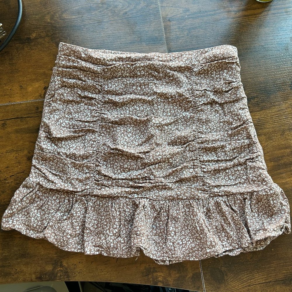Pink mini skirt